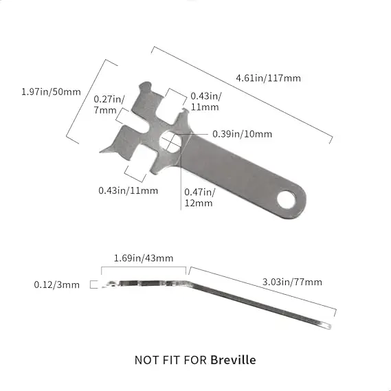 watchget multifunctional stainless steel espresso wrench tool