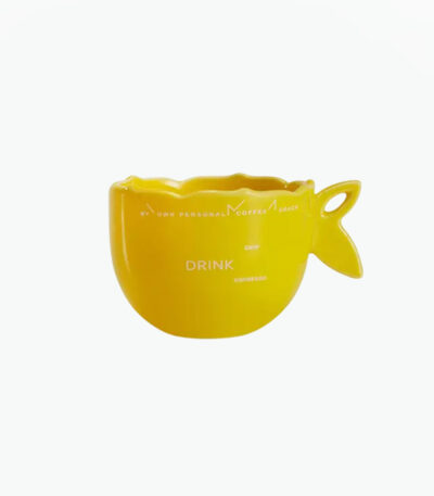 Geekin Espresso Cup Yellow glass cup for espresso and coffee