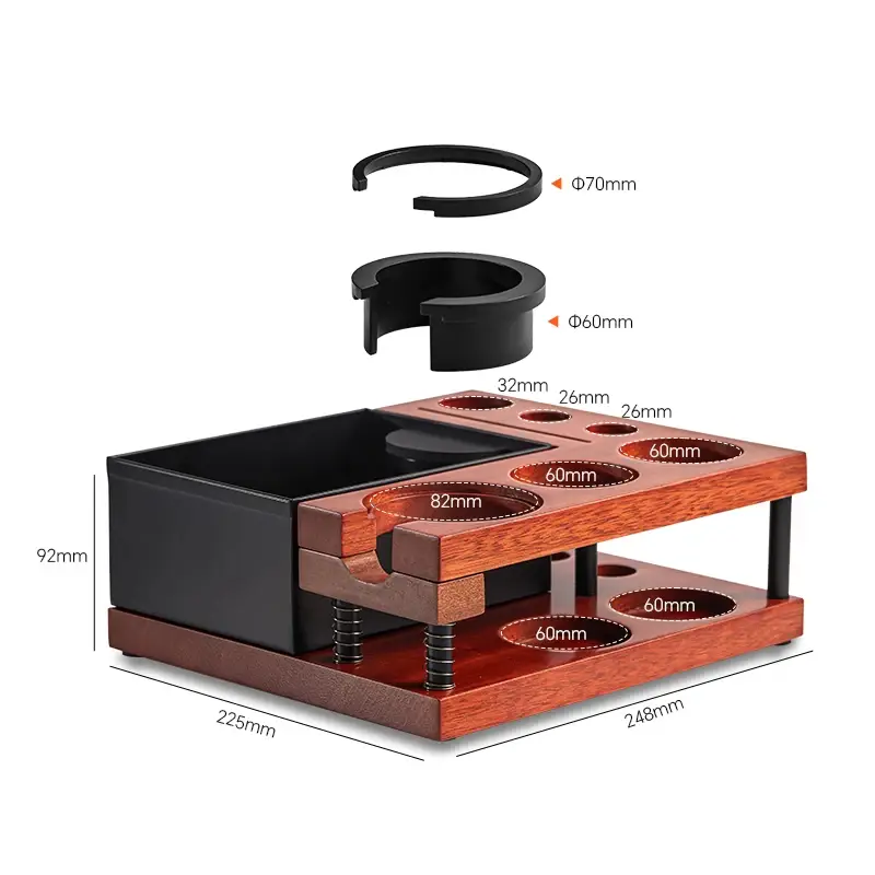 Wood Cinder Box Coffee Bar Accessory - Image 6