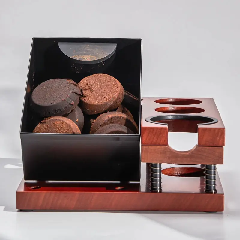 Wood Cinder Box Coffee Bar Accessory - Image 2