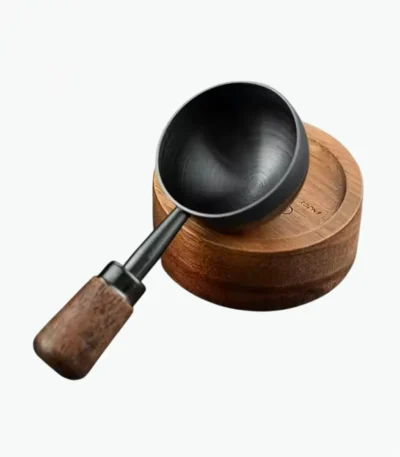Stainless steel coffee measuring spoon with walnut handle – Geek In UAE