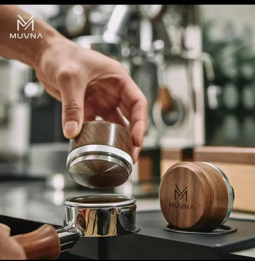 MUVNA Solid Wood Tamper 58mm with walnut threaded bottom – Geek In UAE