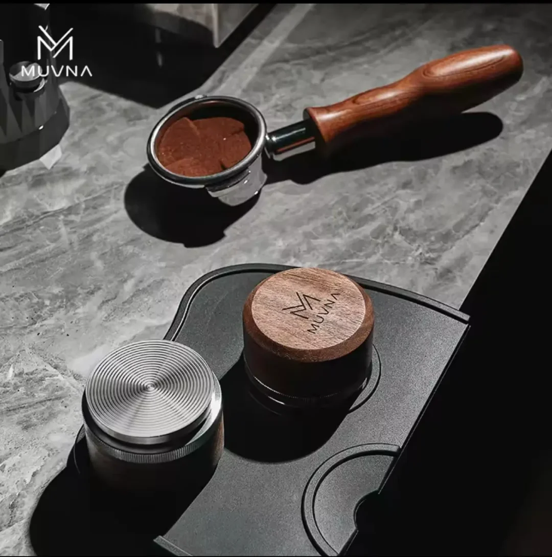 MUVNA Solid Wood Tamper 58mm with walnut threaded bottom – Geek In UAE