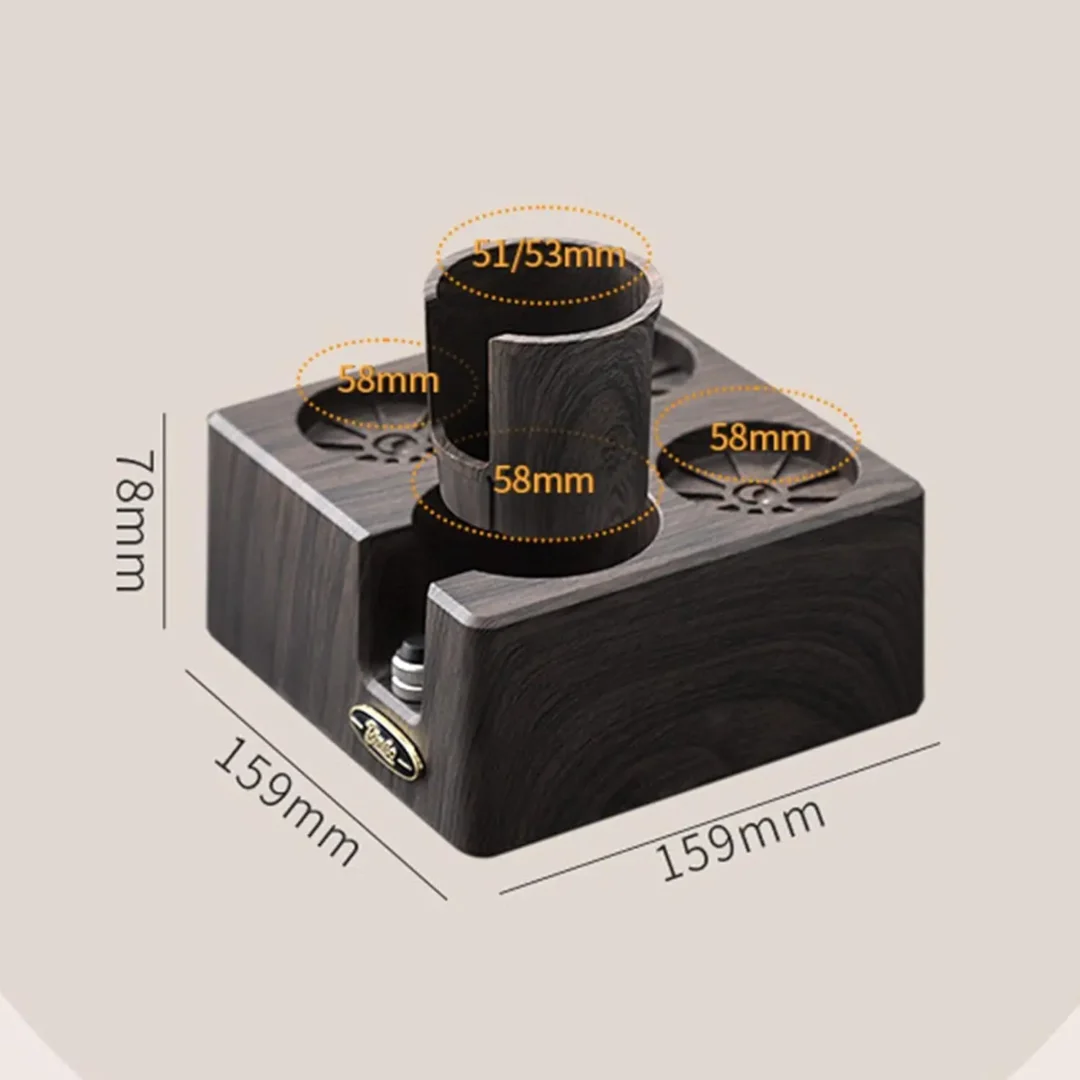 Coffee tamper mat stand with adjustable holder for espresso