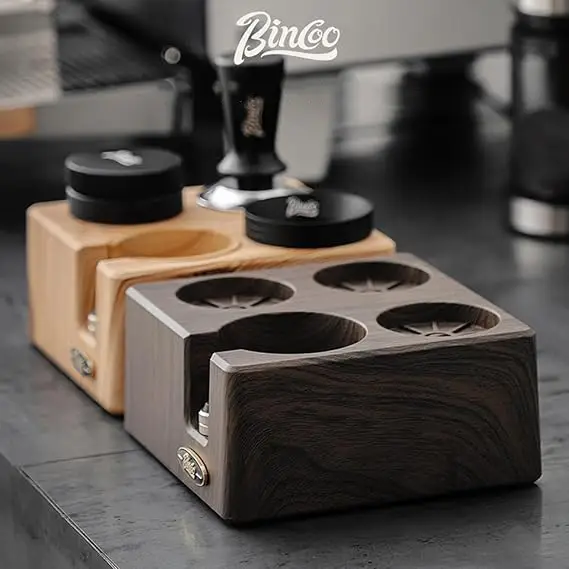 Coffee tamper mat stand with adjustable holder for espresso