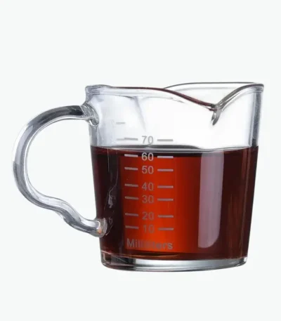 Measuring glass cup 70ml for espresso and coffee