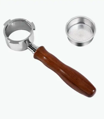 51mm bottomless portafilter with wooden handle