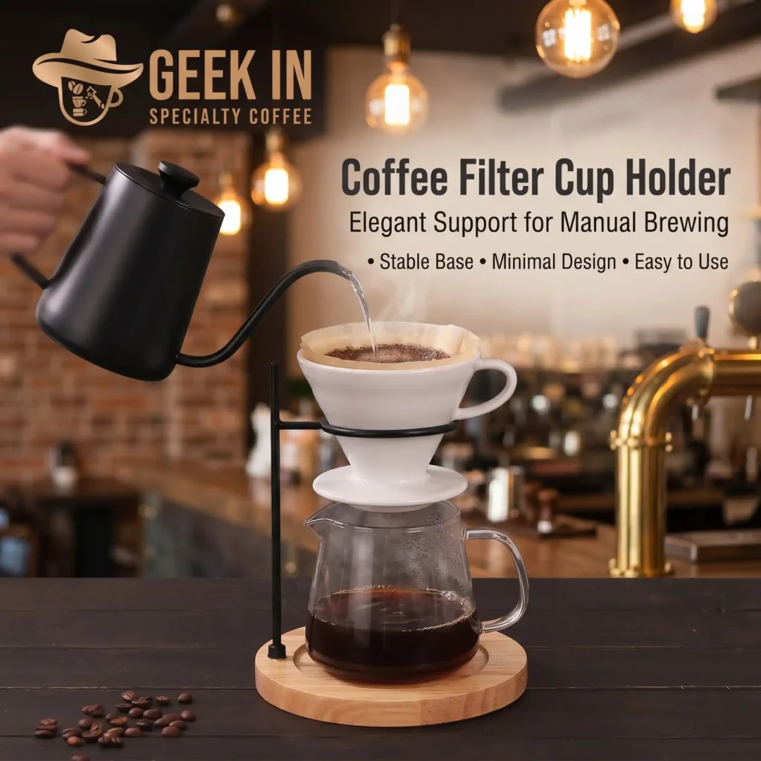 Wooden base coffee dripper holder