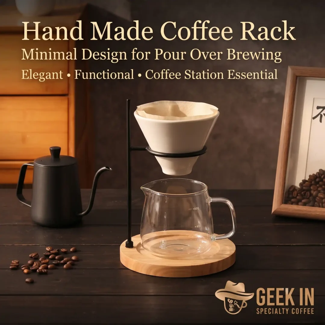 Pour over coffee holder for home coffee bar